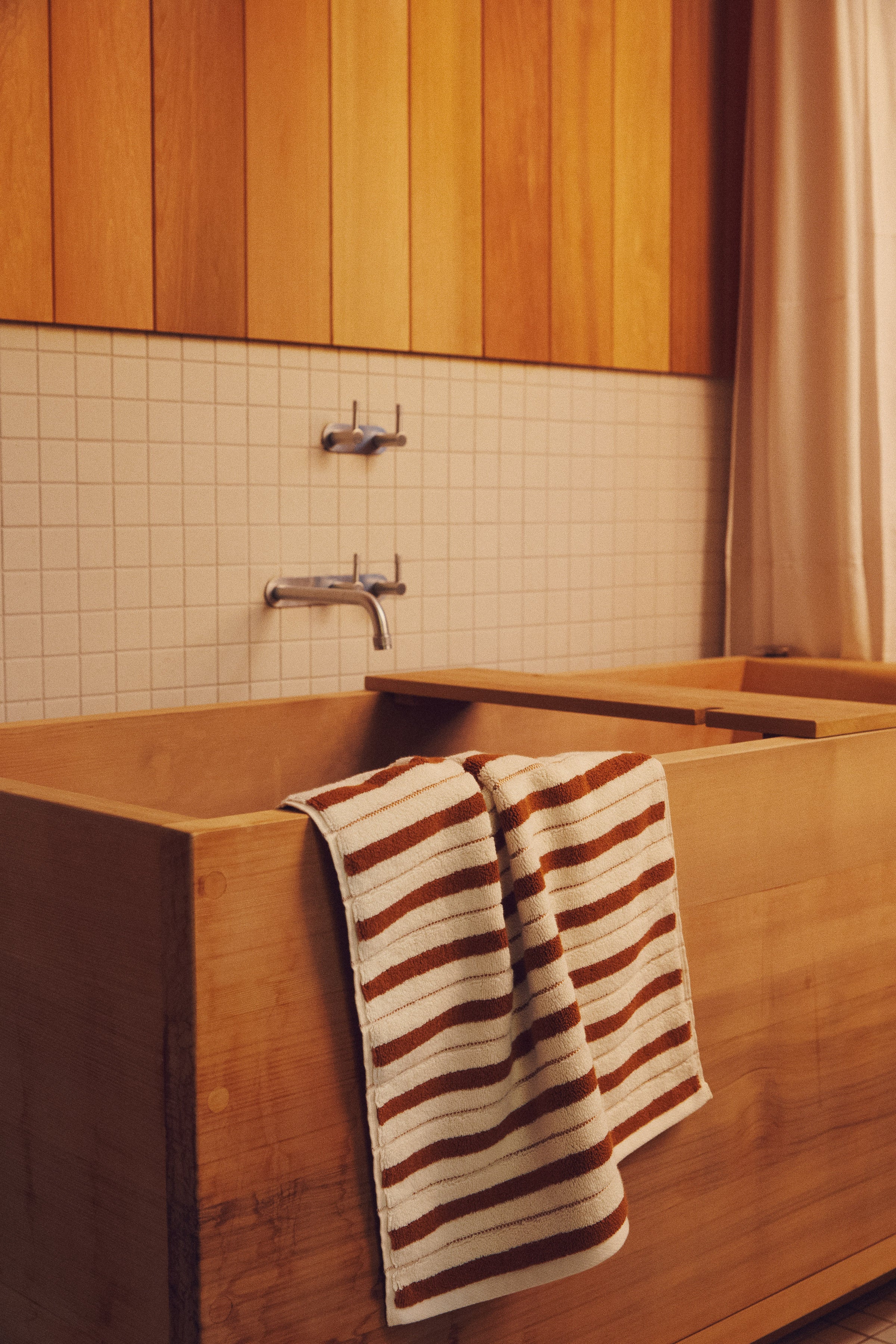 Franklin Bath Towel in Fuyu and Chalk - GOOD FRIEND