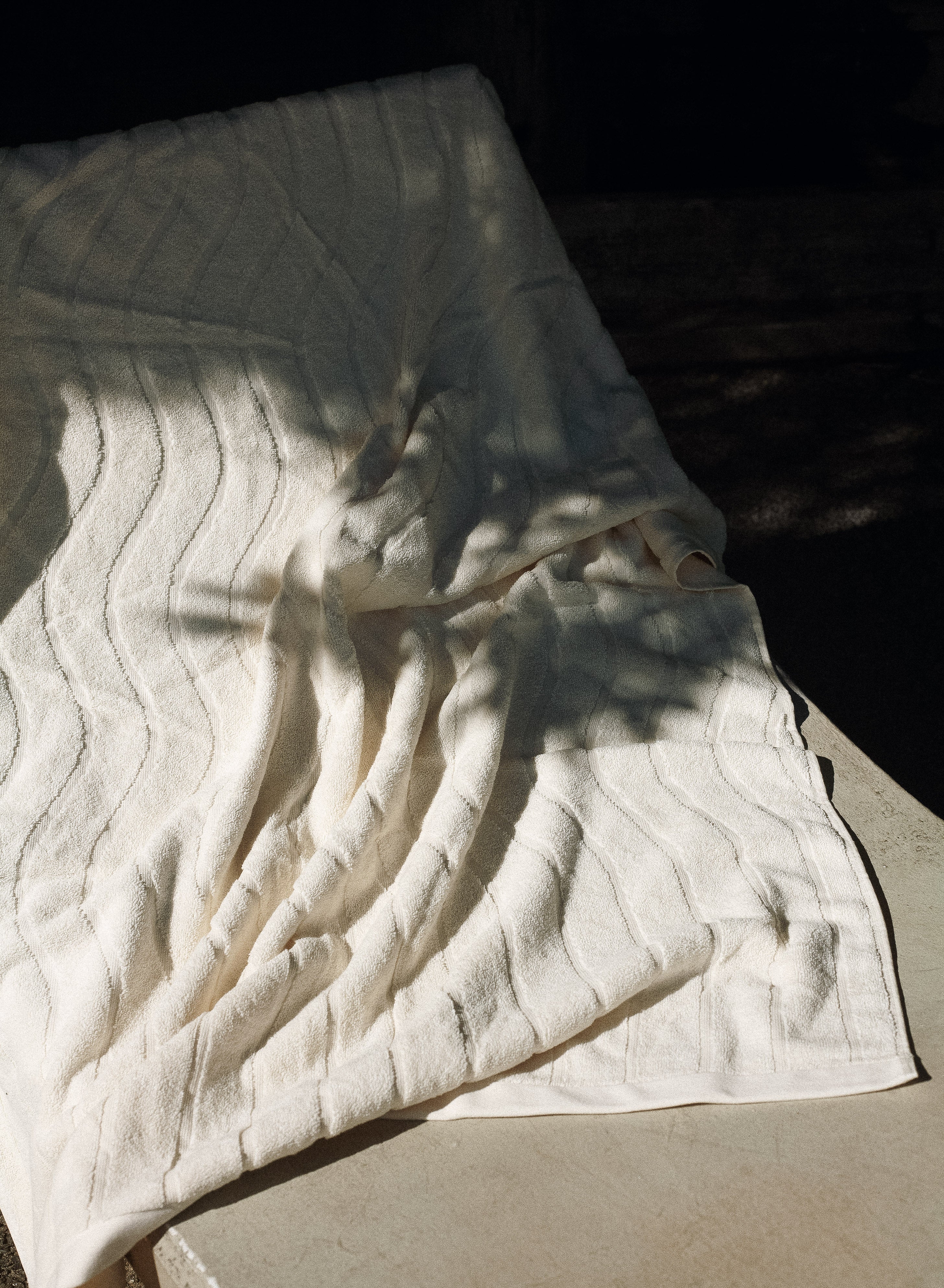 Johanna Bath Sheet in Chalk - GOOD FRIEND