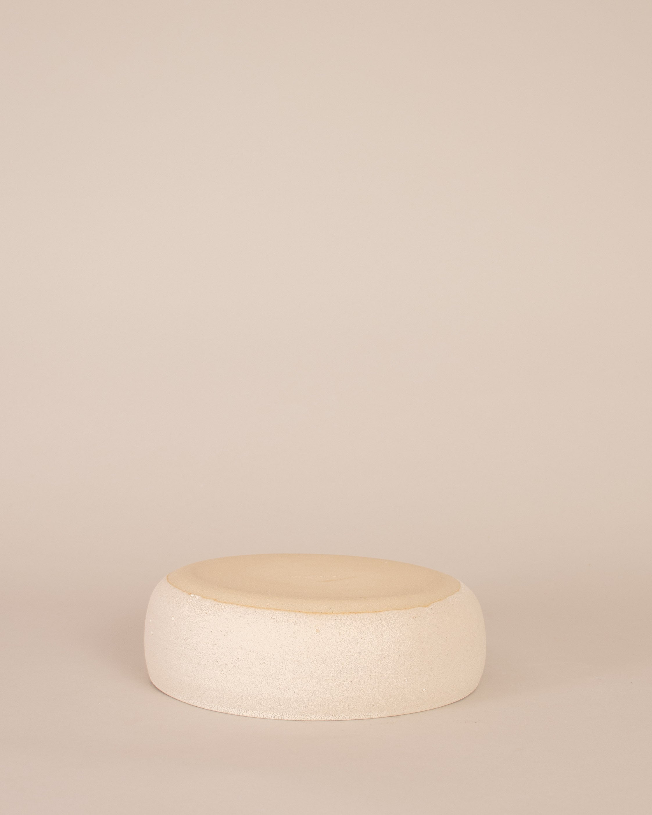 Shallow White Sand Serving Bowl - GOOD FRIEND